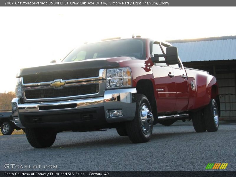 Victory Red / Light Titanium/Ebony 2007 Chevrolet Silverado 3500HD LT Crew Cab 4x4 Dually