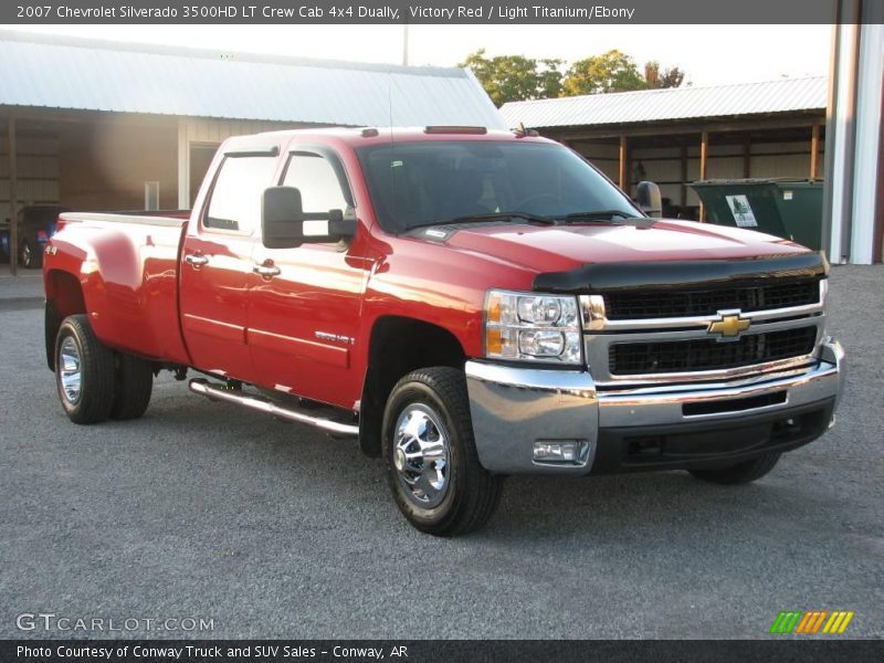 Victory Red / Light Titanium/Ebony 2007 Chevrolet Silverado 3500HD LT Crew Cab 4x4 Dually