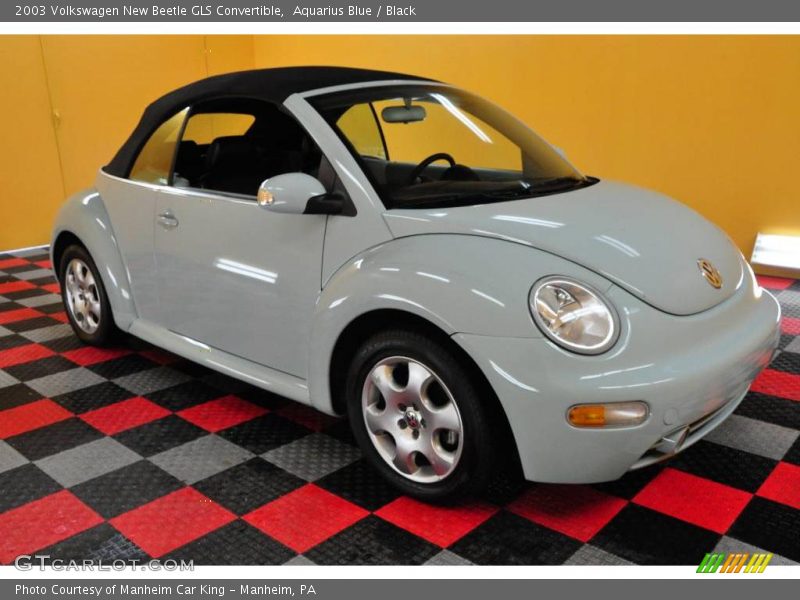 Aquarius Blue / Black 2003 Volkswagen New Beetle GLS Convertible