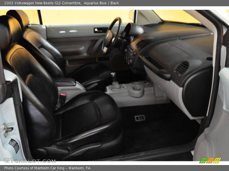 Aquarius Blue / Black 2003 Volkswagen New Beetle GLS Convertible