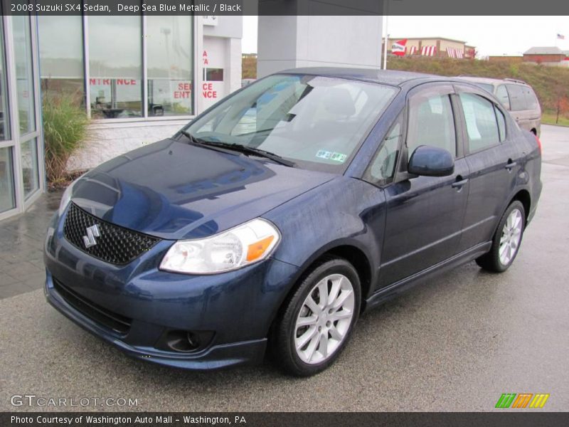 Deep Sea Blue Metallic / Black 2008 Suzuki SX4 Sedan