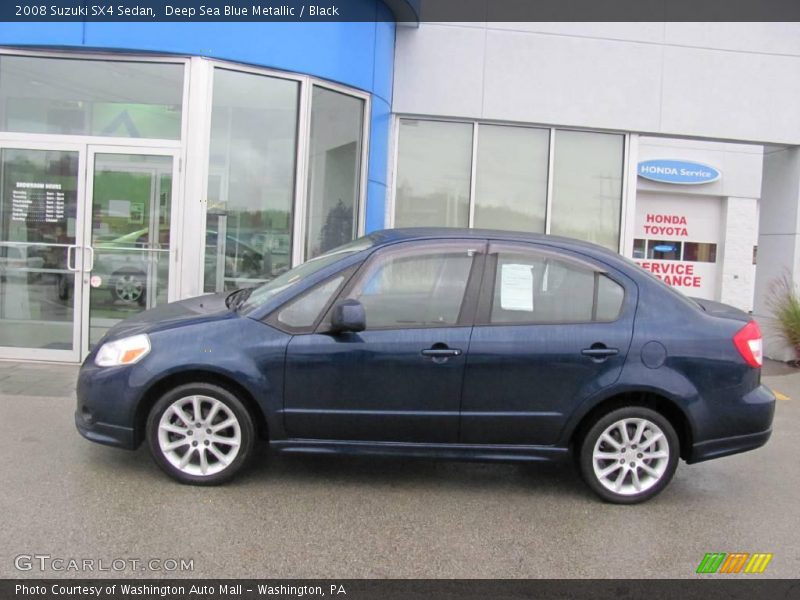 Deep Sea Blue Metallic / Black 2008 Suzuki SX4 Sedan