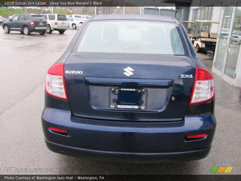 Deep Sea Blue Metallic / Black 2008 Suzuki SX4 Sedan