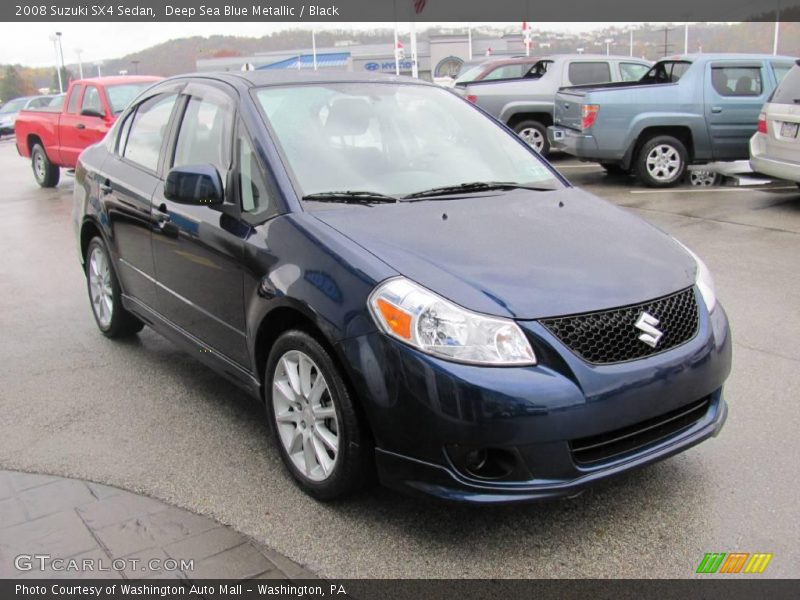 Deep Sea Blue Metallic / Black 2008 Suzuki SX4 Sedan