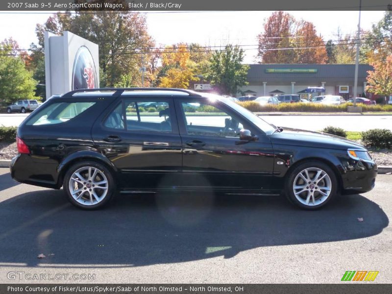 Black / Black/Gray 2007 Saab 9-5 Aero SportCombi Wagon