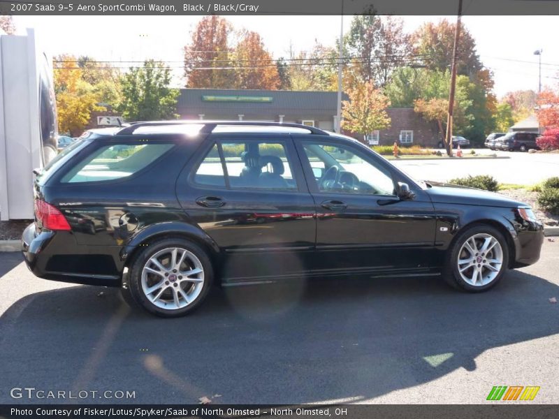 Black / Black/Gray 2007 Saab 9-5 Aero SportCombi Wagon