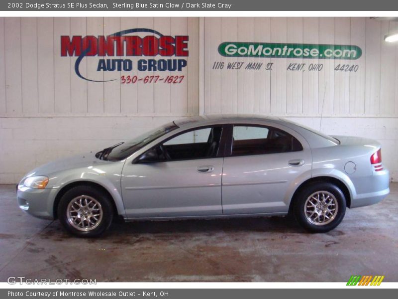 Sterling Blue Satin Glow / Dark Slate Gray 2002 Dodge Stratus SE Plus Sedan