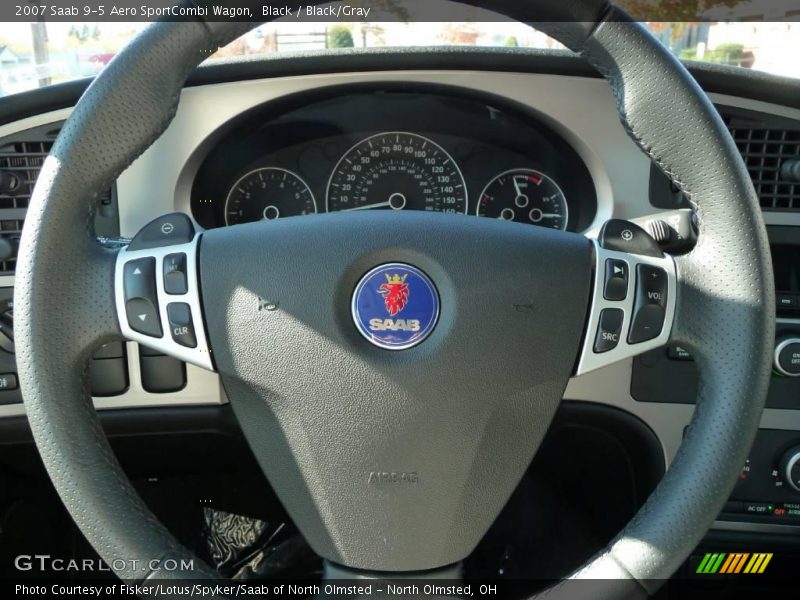 Black / Black/Gray 2007 Saab 9-5 Aero SportCombi Wagon