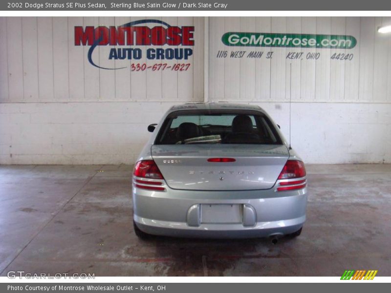 Sterling Blue Satin Glow / Dark Slate Gray 2002 Dodge Stratus SE Plus Sedan