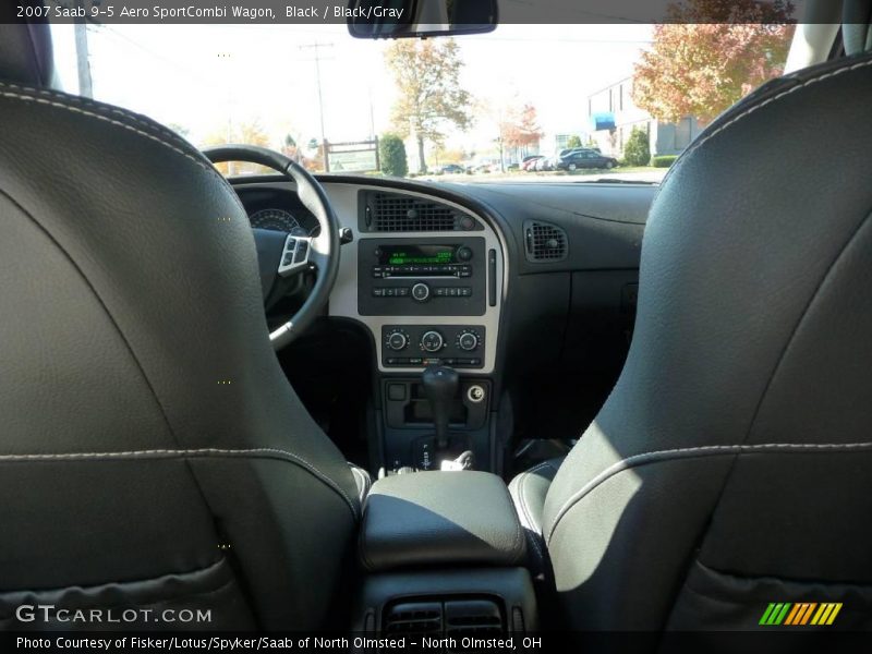 Black / Black/Gray 2007 Saab 9-5 Aero SportCombi Wagon