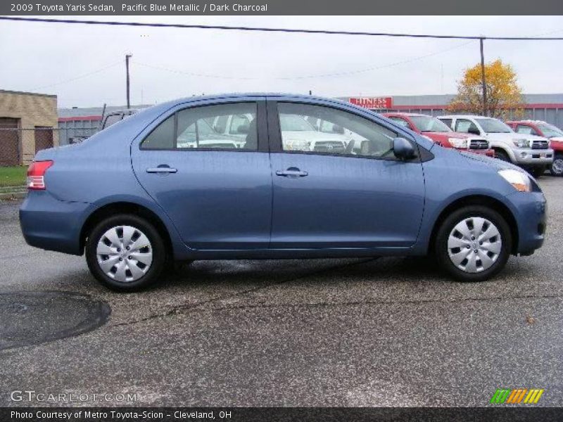 Pacific Blue Metallic / Dark Charcoal 2009 Toyota Yaris Sedan