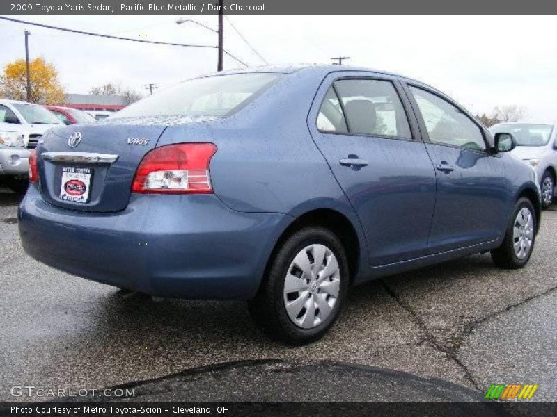 Pacific Blue Metallic / Dark Charcoal 2009 Toyota Yaris Sedan