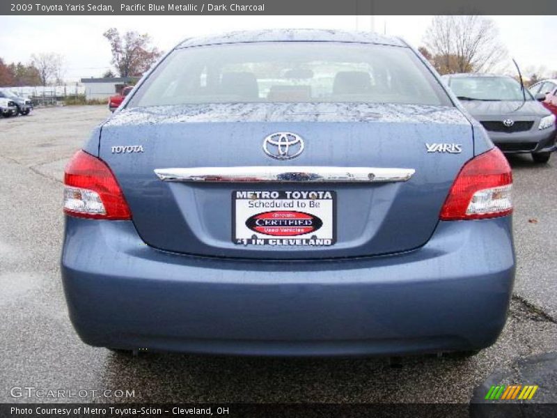 Pacific Blue Metallic / Dark Charcoal 2009 Toyota Yaris Sedan