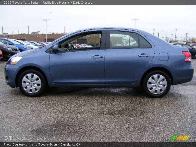 Pacific Blue Metallic / Dark Charcoal 2009 Toyota Yaris Sedan