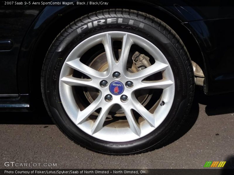 Black / Black/Gray 2007 Saab 9-5 Aero SportCombi Wagon