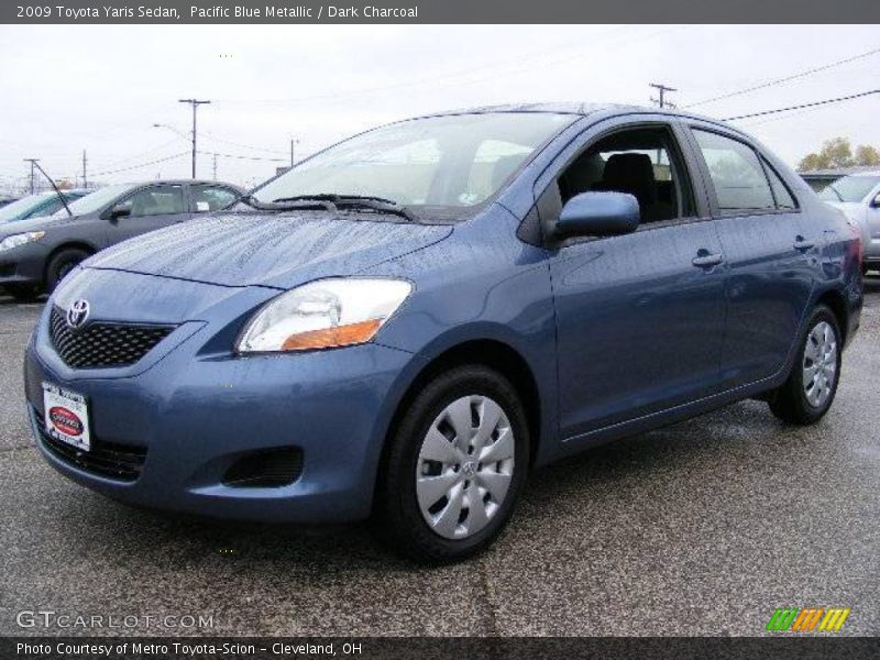 Pacific Blue Metallic / Dark Charcoal 2009 Toyota Yaris Sedan