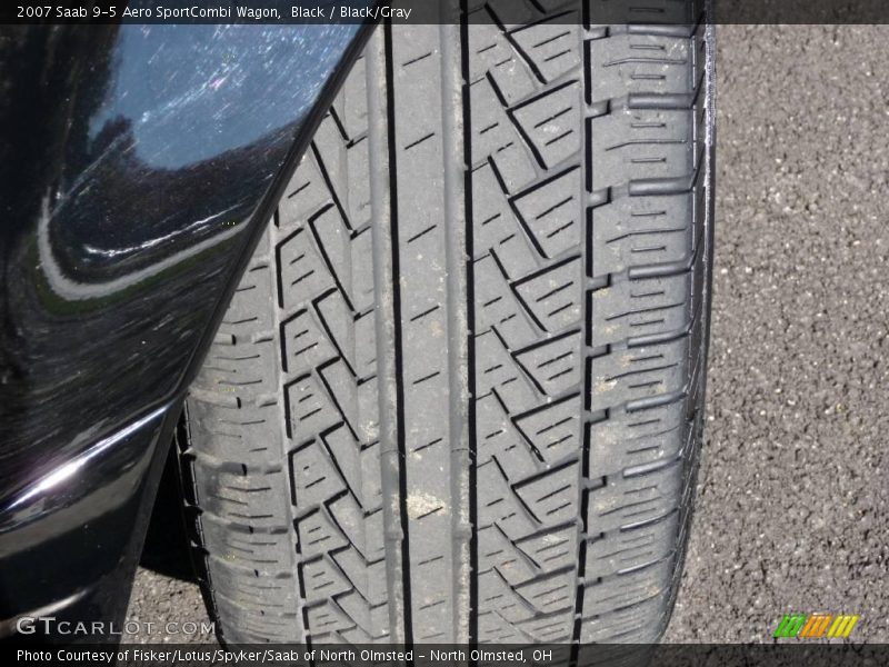 Black / Black/Gray 2007 Saab 9-5 Aero SportCombi Wagon