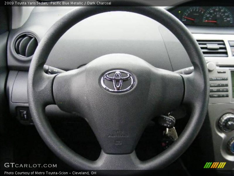 Pacific Blue Metallic / Dark Charcoal 2009 Toyota Yaris Sedan