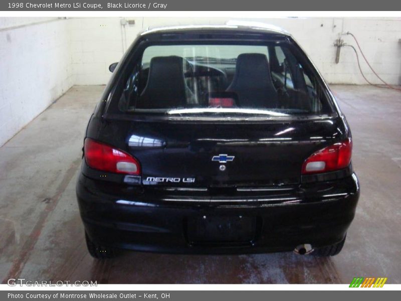 Black Licorice / Gray 1998 Chevrolet Metro LSi Coupe