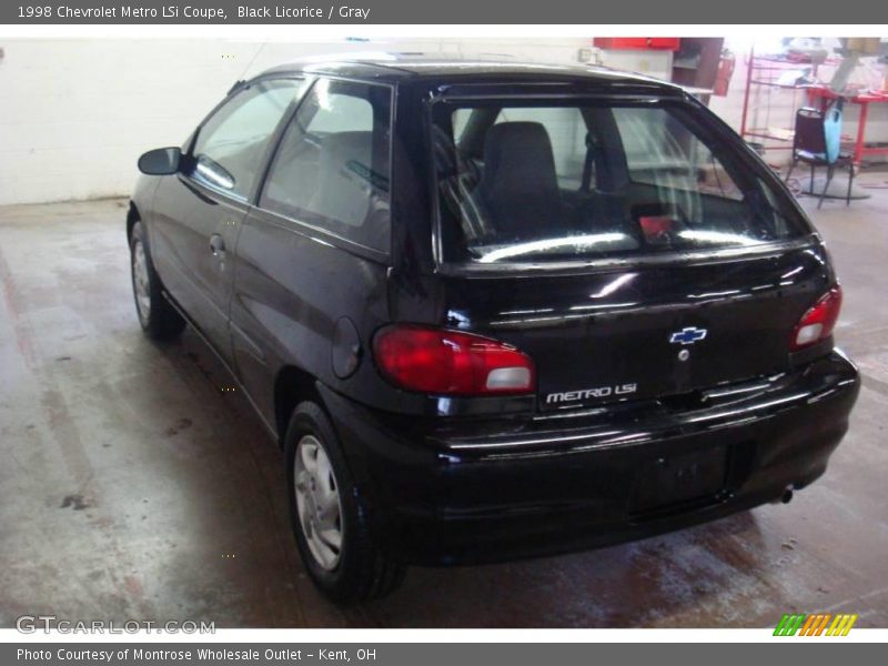 Black Licorice / Gray 1998 Chevrolet Metro LSi Coupe