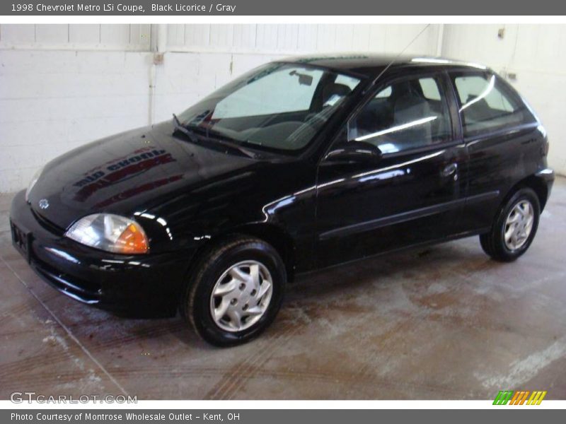 Black Licorice / Gray 1998 Chevrolet Metro LSi Coupe
