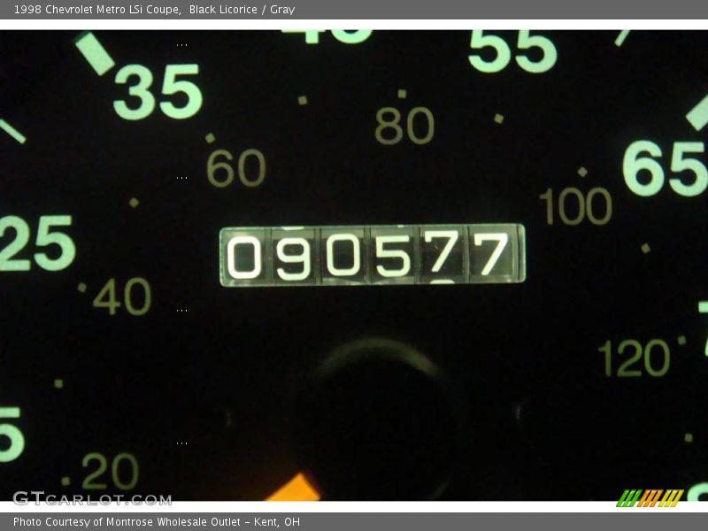 Black Licorice / Gray 1998 Chevrolet Metro LSi Coupe