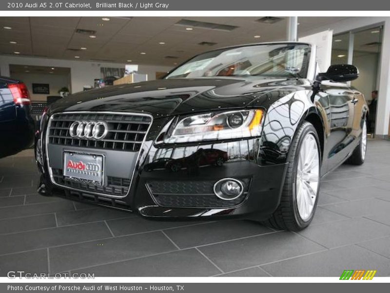 Brilliant Black / Light Gray 2010 Audi A5 2.0T Cabriolet
