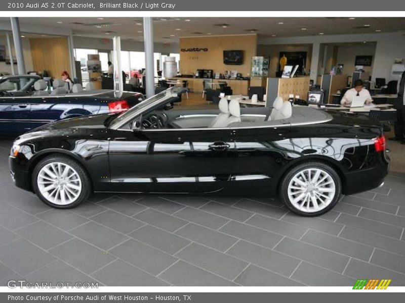Brilliant Black / Light Gray 2010 Audi A5 2.0T Cabriolet