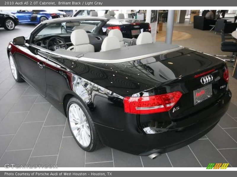 Brilliant Black / Light Gray 2010 Audi A5 2.0T Cabriolet