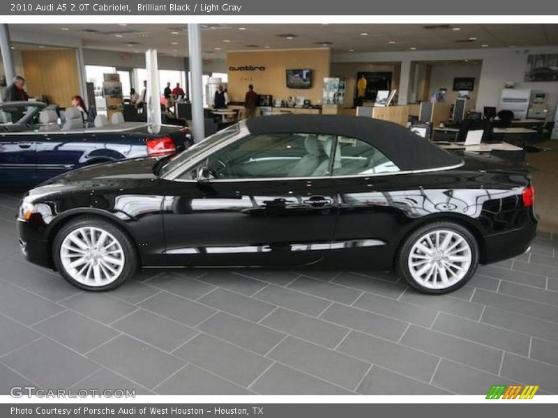 Brilliant Black / Light Gray 2010 Audi A5 2.0T Cabriolet
