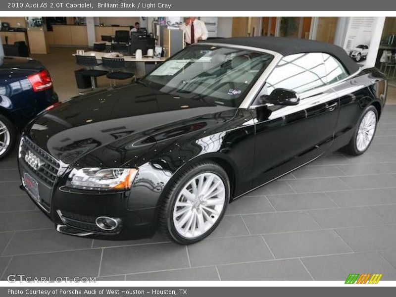 Brilliant Black / Light Gray 2010 Audi A5 2.0T Cabriolet