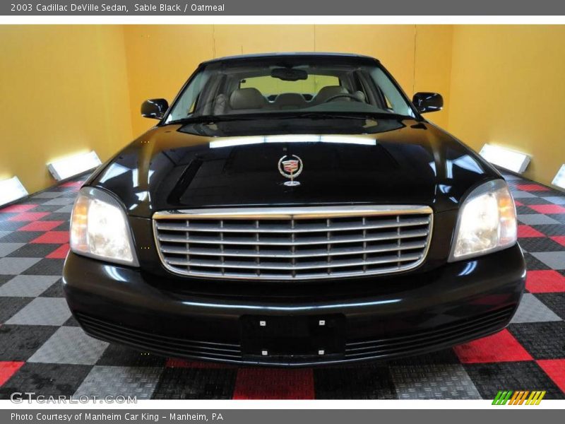 Sable Black / Oatmeal 2003 Cadillac DeVille Sedan
