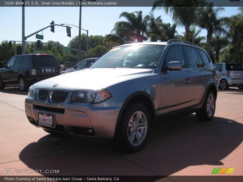 Silver Grey Metallic / Grey Montana Leather 2006 BMW X3 3.0i