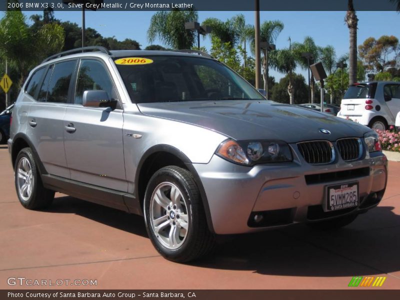 Silver Grey Metallic / Grey Montana Leather 2006 BMW X3 3.0i