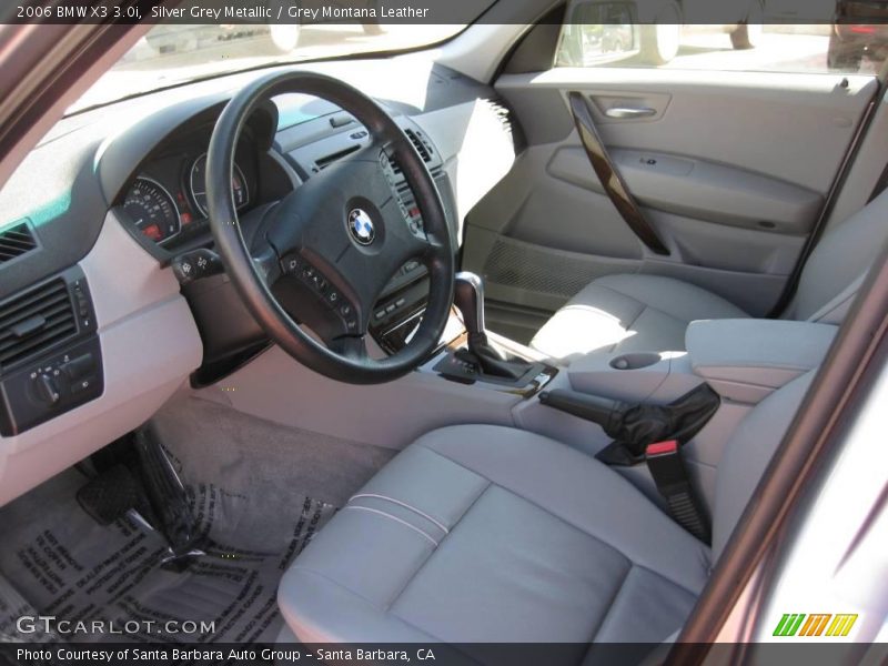 Silver Grey Metallic / Grey Montana Leather 2006 BMW X3 3.0i