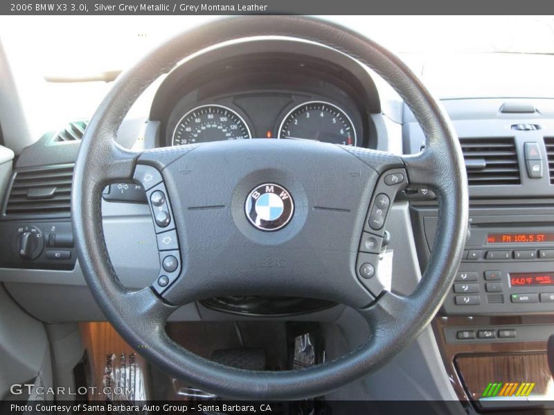 Silver Grey Metallic / Grey Montana Leather 2006 BMW X3 3.0i