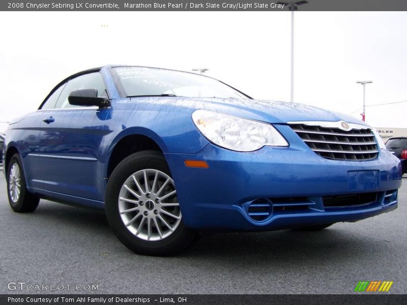 Marathon Blue Pearl / Dark Slate Gray/Light Slate Gray 2008 Chrysler Sebring LX Convertible