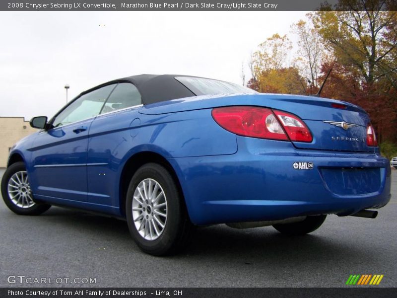 Marathon Blue Pearl / Dark Slate Gray/Light Slate Gray 2008 Chrysler Sebring LX Convertible