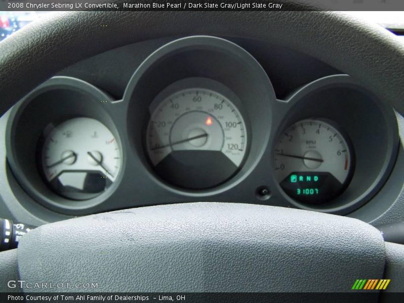 Marathon Blue Pearl / Dark Slate Gray/Light Slate Gray 2008 Chrysler Sebring LX Convertible