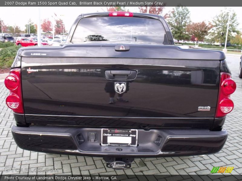 Brilliant Black Crystal Pearl / Medium Slate Gray 2007 Dodge Ram 1500 Sport Quad Cab