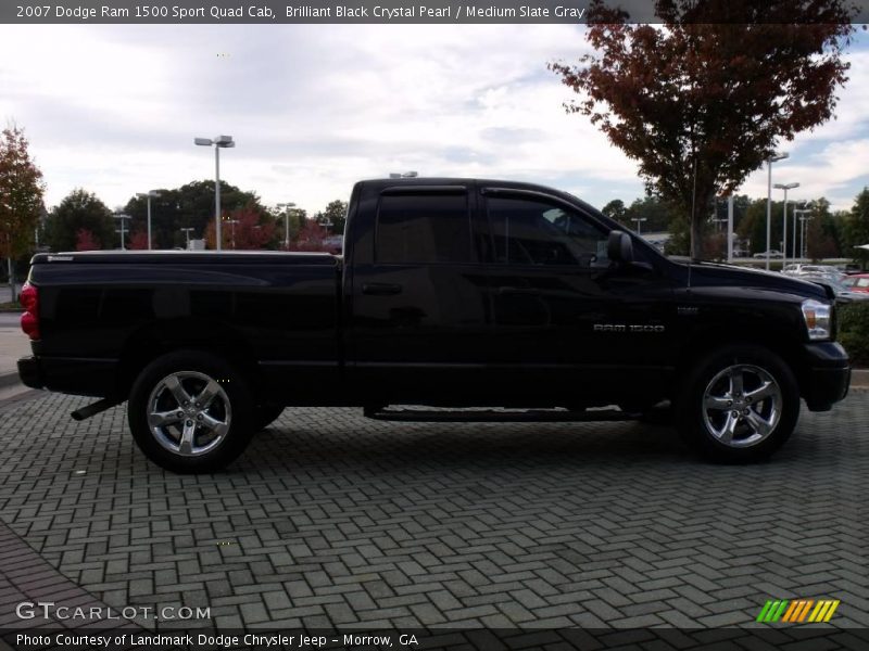 Brilliant Black Crystal Pearl / Medium Slate Gray 2007 Dodge Ram 1500 Sport Quad Cab