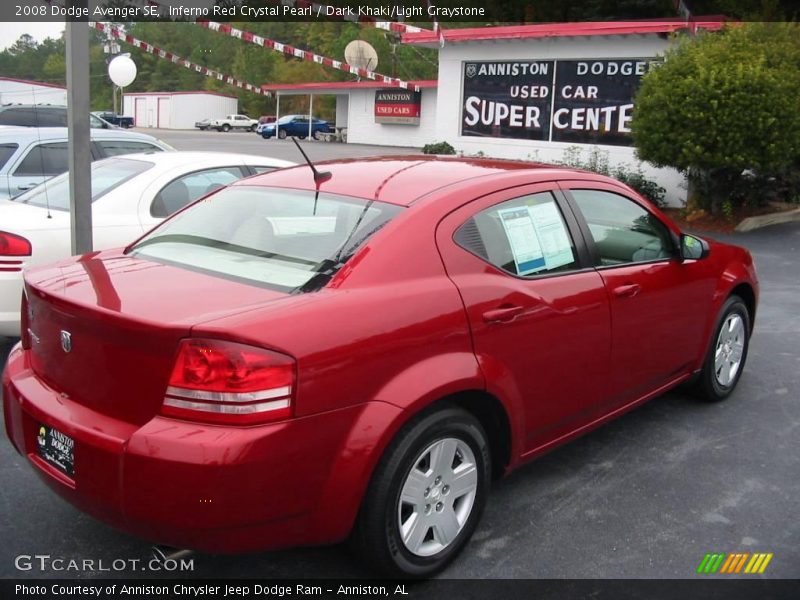 Inferno Red Crystal Pearl / Dark Khaki/Light Graystone 2008 Dodge Avenger SE