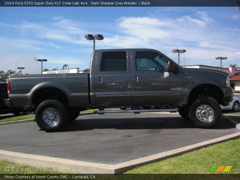 Dark Shadow Grey Metallic / Black 2004 Ford F250 Super Duty XLT Crew Cab 4x4