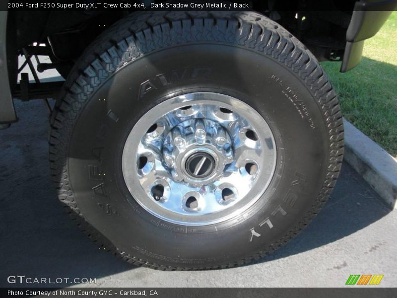 Dark Shadow Grey Metallic / Black 2004 Ford F250 Super Duty XLT Crew Cab 4x4