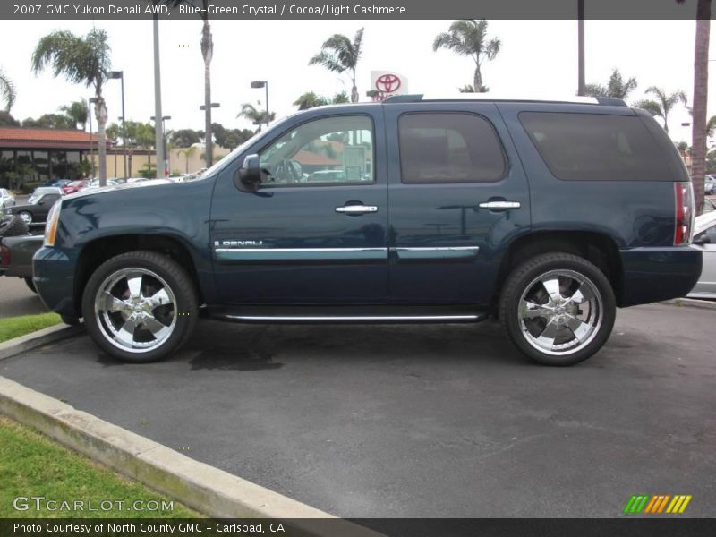 Blue-Green Crystal / Cocoa/Light Cashmere 2007 GMC Yukon Denali AWD