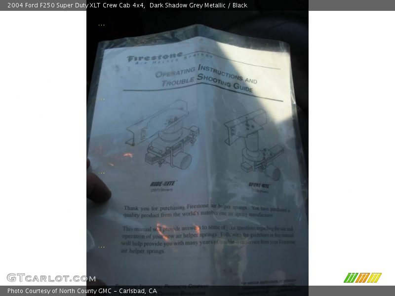 Dark Shadow Grey Metallic / Black 2004 Ford F250 Super Duty XLT Crew Cab 4x4