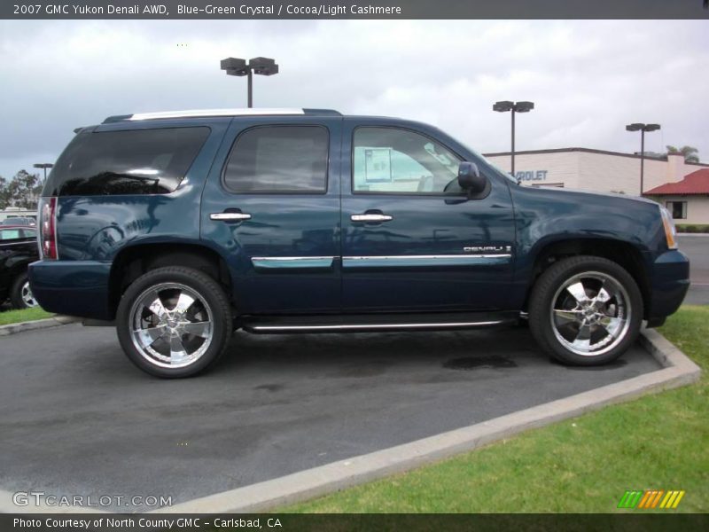 Blue-Green Crystal / Cocoa/Light Cashmere 2007 GMC Yukon Denali AWD