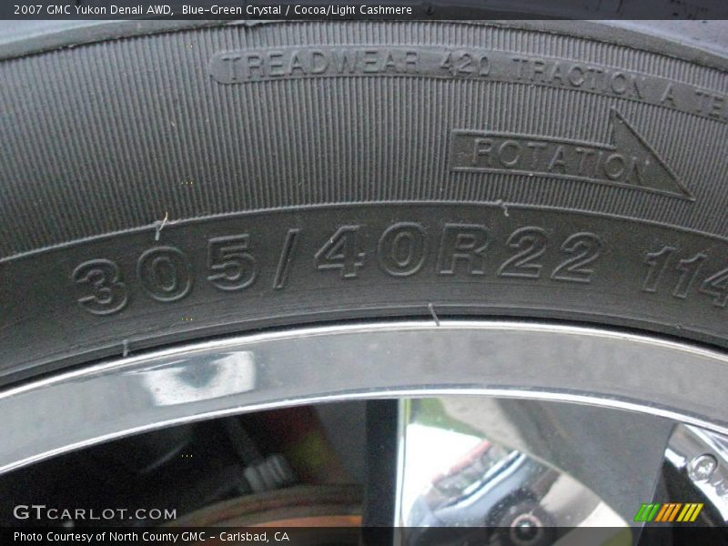 Blue-Green Crystal / Cocoa/Light Cashmere 2007 GMC Yukon Denali AWD