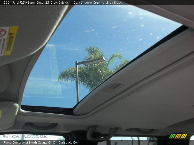 Dark Shadow Grey Metallic / Black 2004 Ford F250 Super Duty XLT Crew Cab 4x4