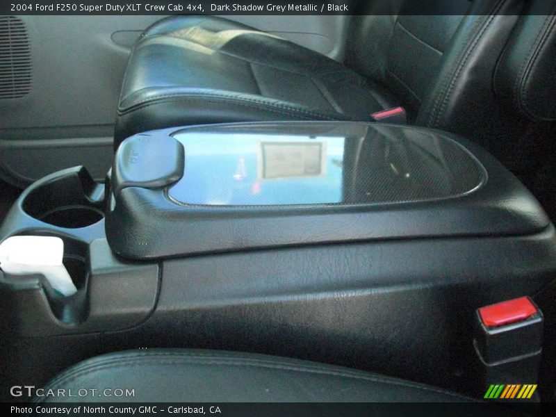 Dark Shadow Grey Metallic / Black 2004 Ford F250 Super Duty XLT Crew Cab 4x4